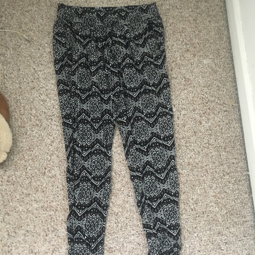 patterned flowy pants